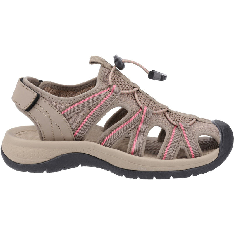 Cotswold Upton Damen Sandalen In Taupe/Rosa