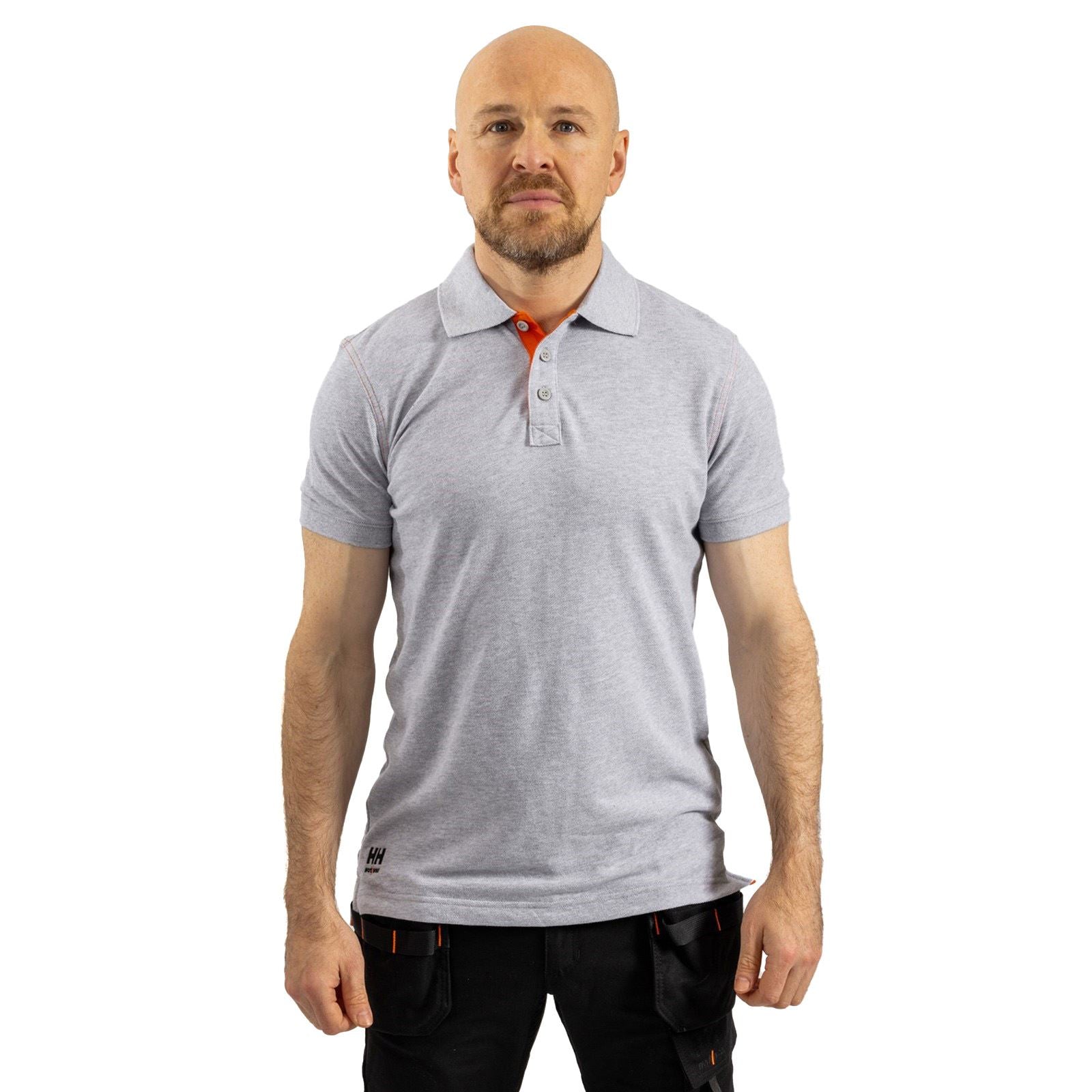 Helly Hansen Workwear Oxford Baumwoll Herren Poloshirt In Grau