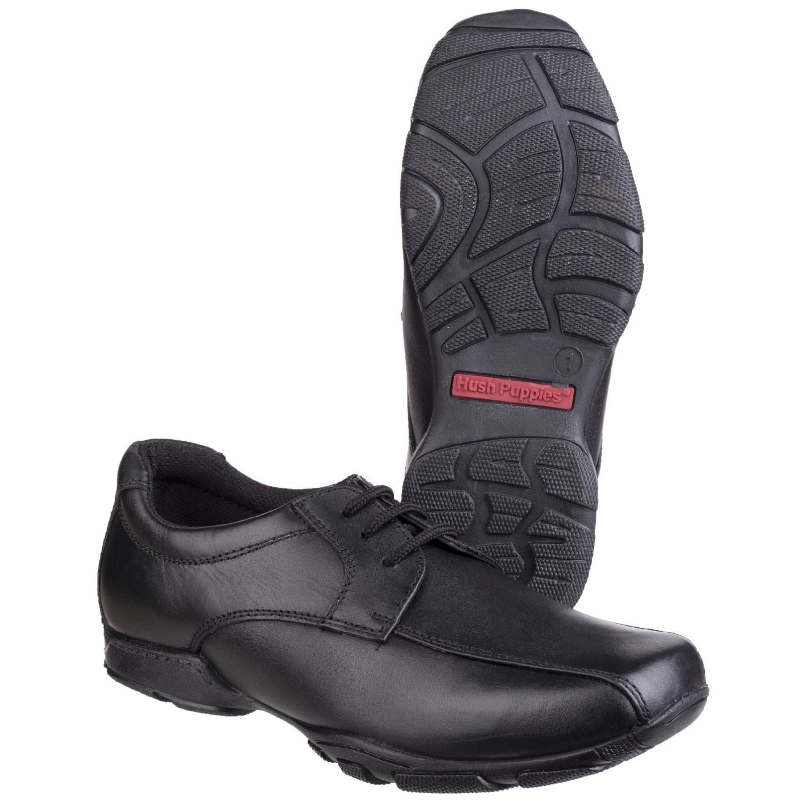 Hush Puppies Vincente Senior Lederslipper In Schwarz Für Jungen