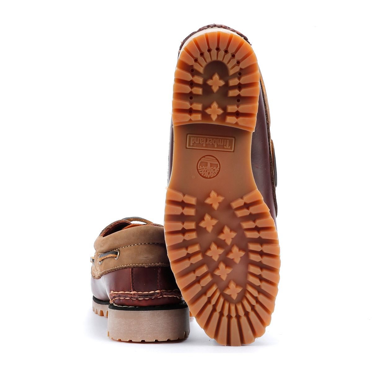 Timberland Authentic Lederbraune Schnürschuhe