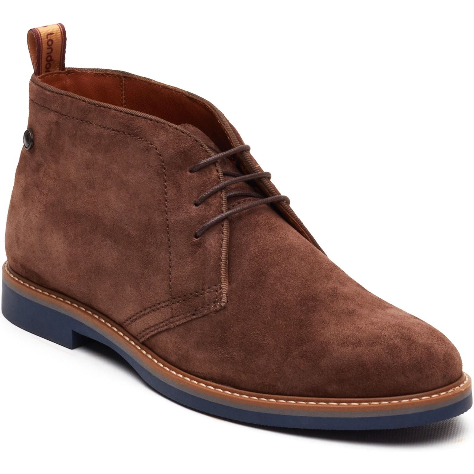 Base London Carlton Chukka Leder Herren Braune Stiefel