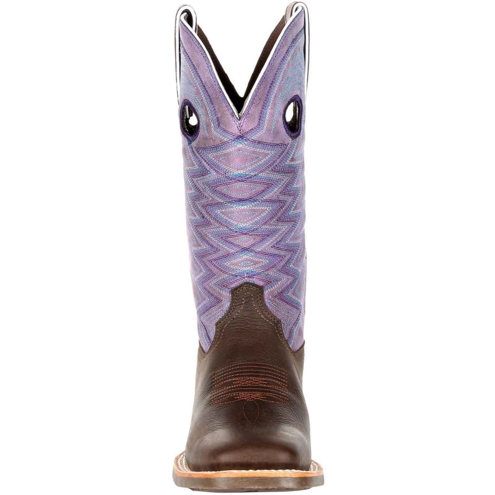 Durango Lady Rebel Pro Leder Damen Stiefel In Dunkelbraun/Amethyst