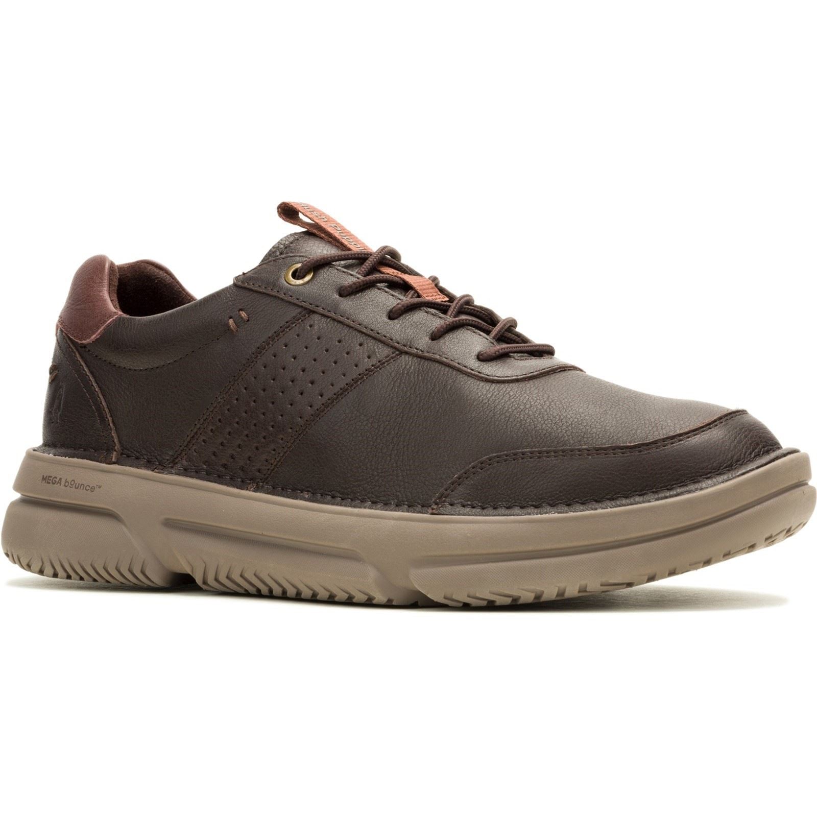 Hush Puppies Baylor Herren Turnschuhe aus braunem Leder