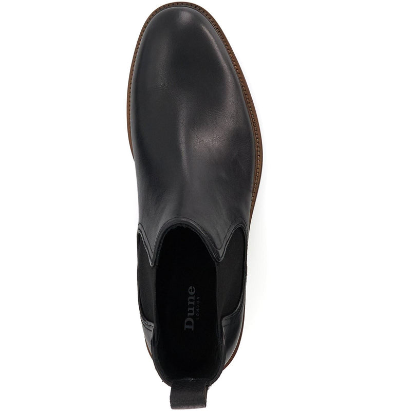 Dune Characteristic Leder Herren Schwarze Stiefel