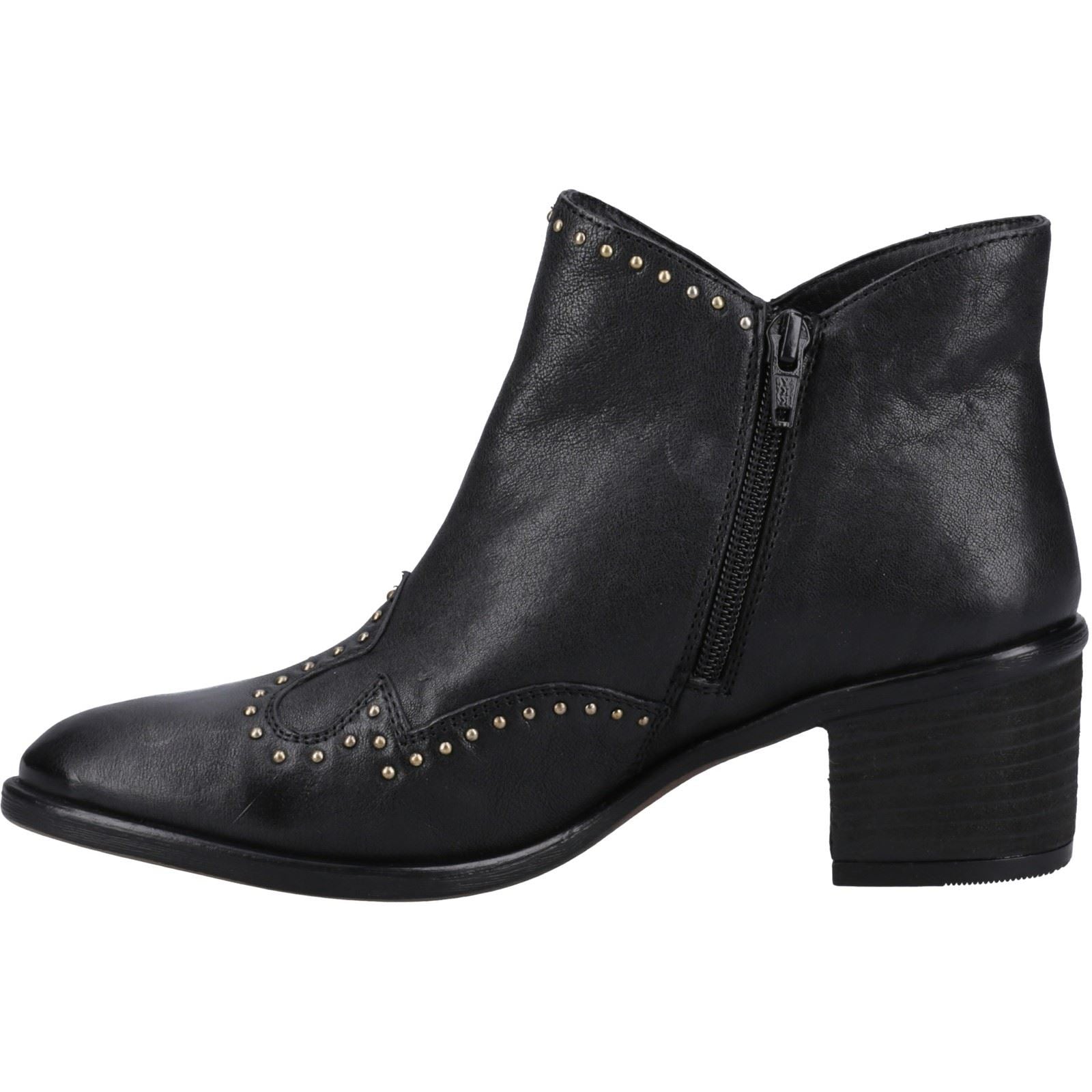 Hush Puppies Waverly Damen Schwarze Farbe Lederstiefel