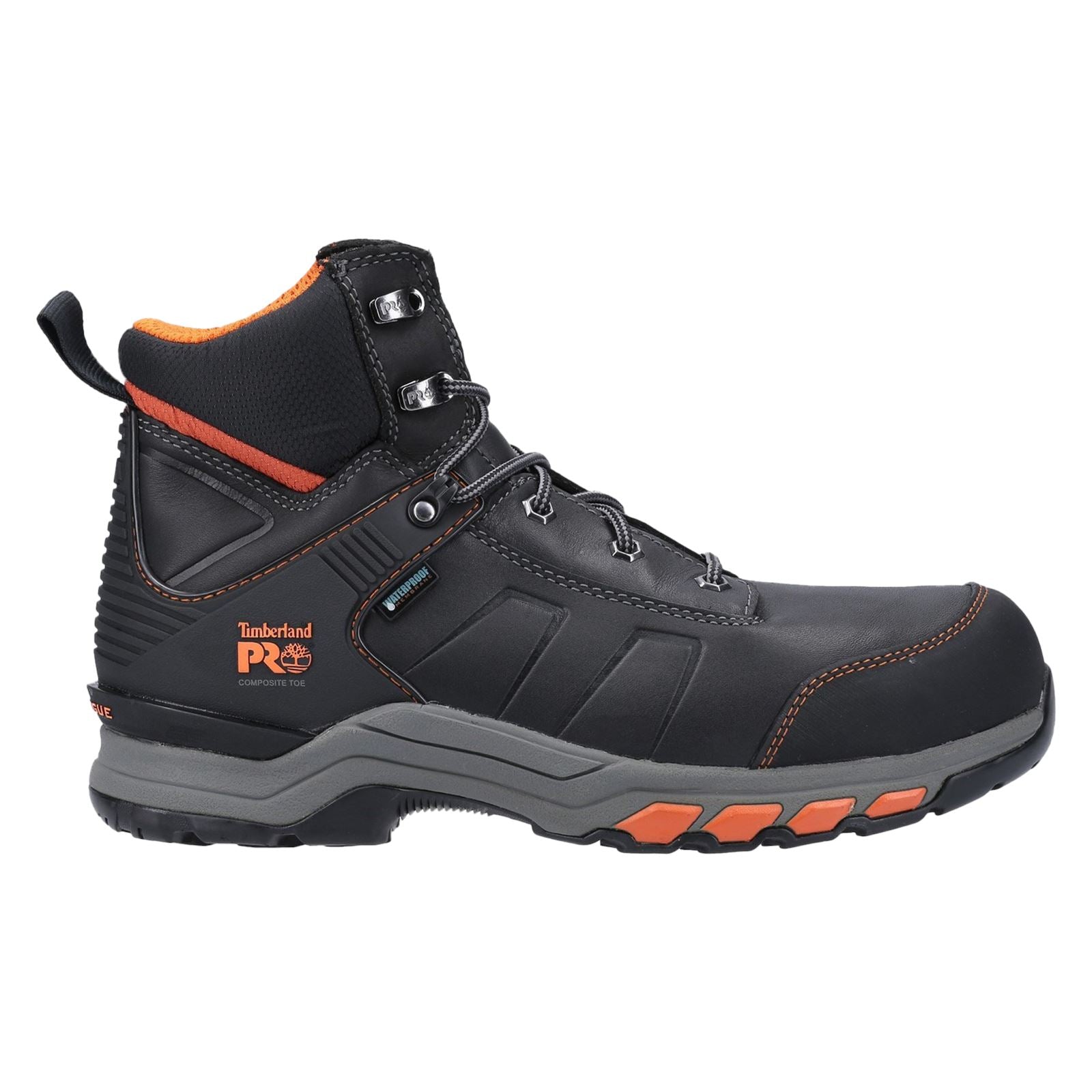 Timberland Pro Hypercharge Arbeitsleder Schwarz/Orange Sicherheitsstiefel