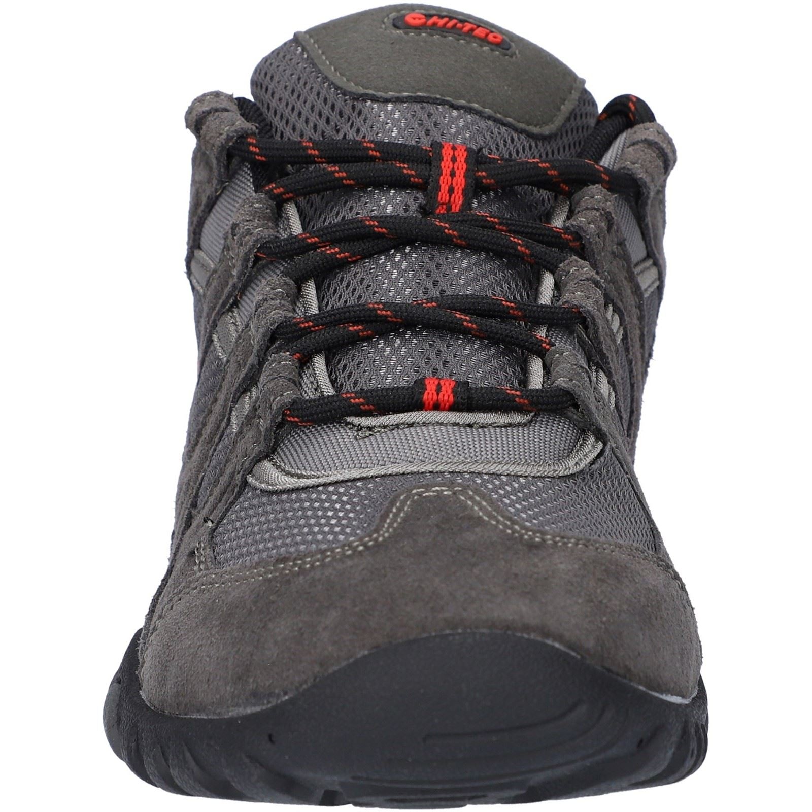 Hi-Tec Quadra II Herren Wanderschuhe Aus Wildleder In Anthrazit/Zingy Rot