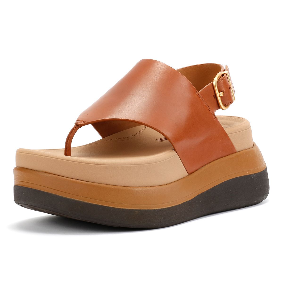 FitFlop F-Mode Damen Sandalen Aus Braunem Leder