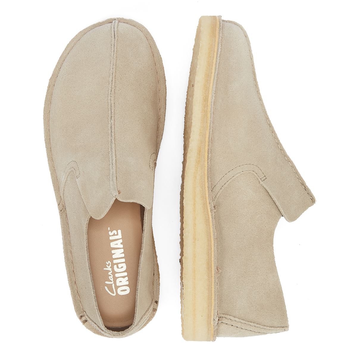 Clarks Originals Desert Mosier Herren-Wildleder-Mokassins In Sandfarben