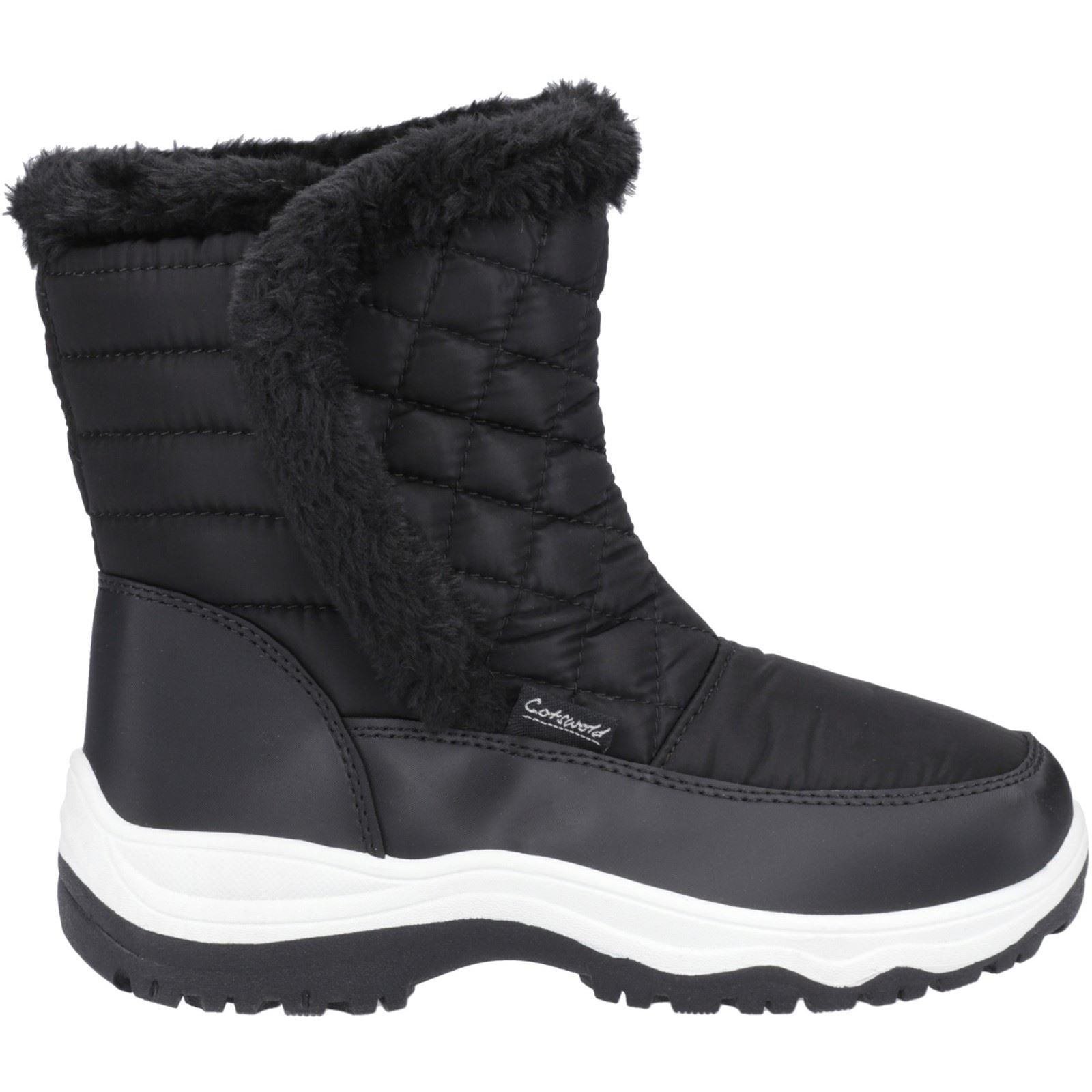 Cotswold Butterrow Textile Damen Schwarze Farbe Winterstiefel bis zur Mitte der Wade