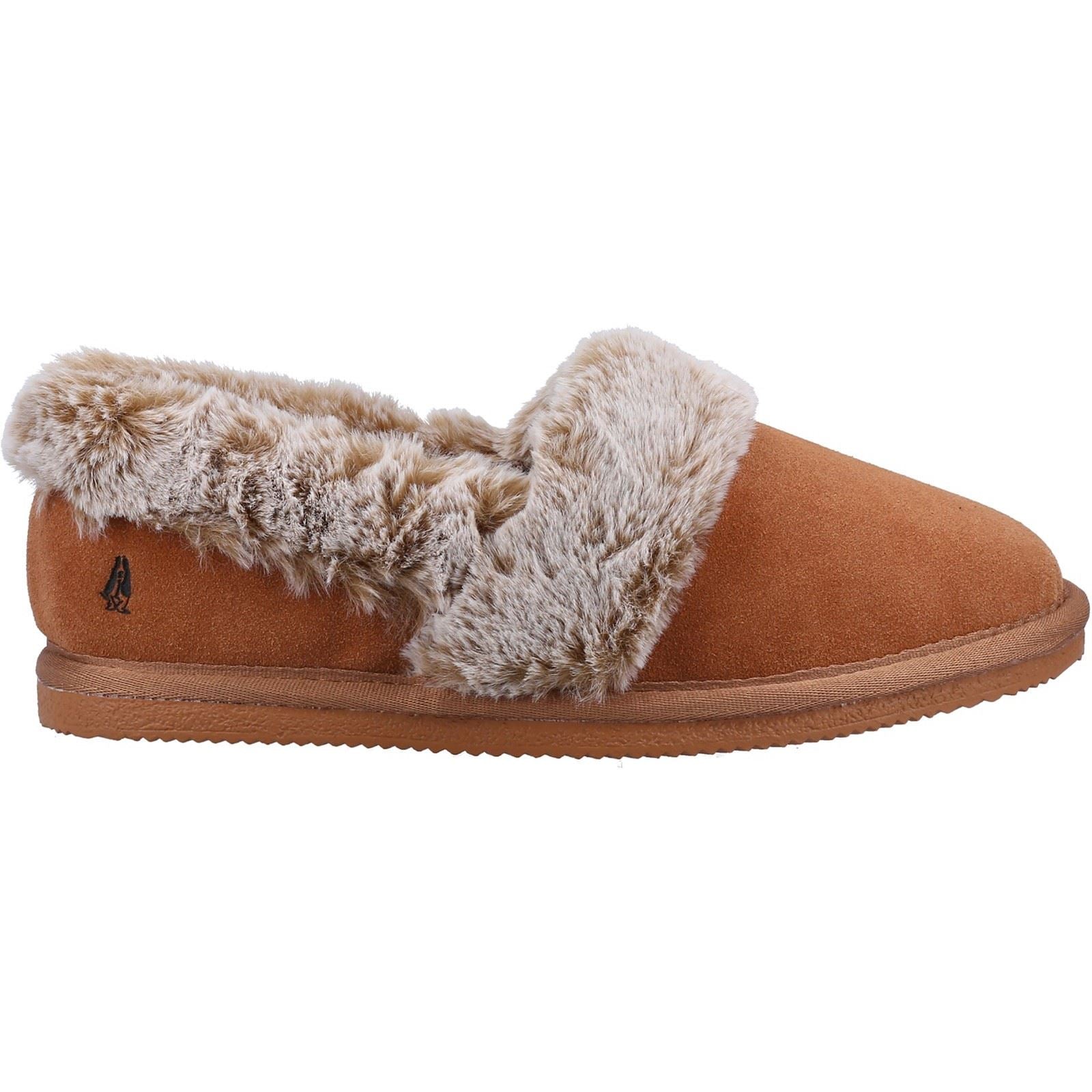 Hush Puppies Ariel Wildleder Damen Hausschuhe In Hellbraun