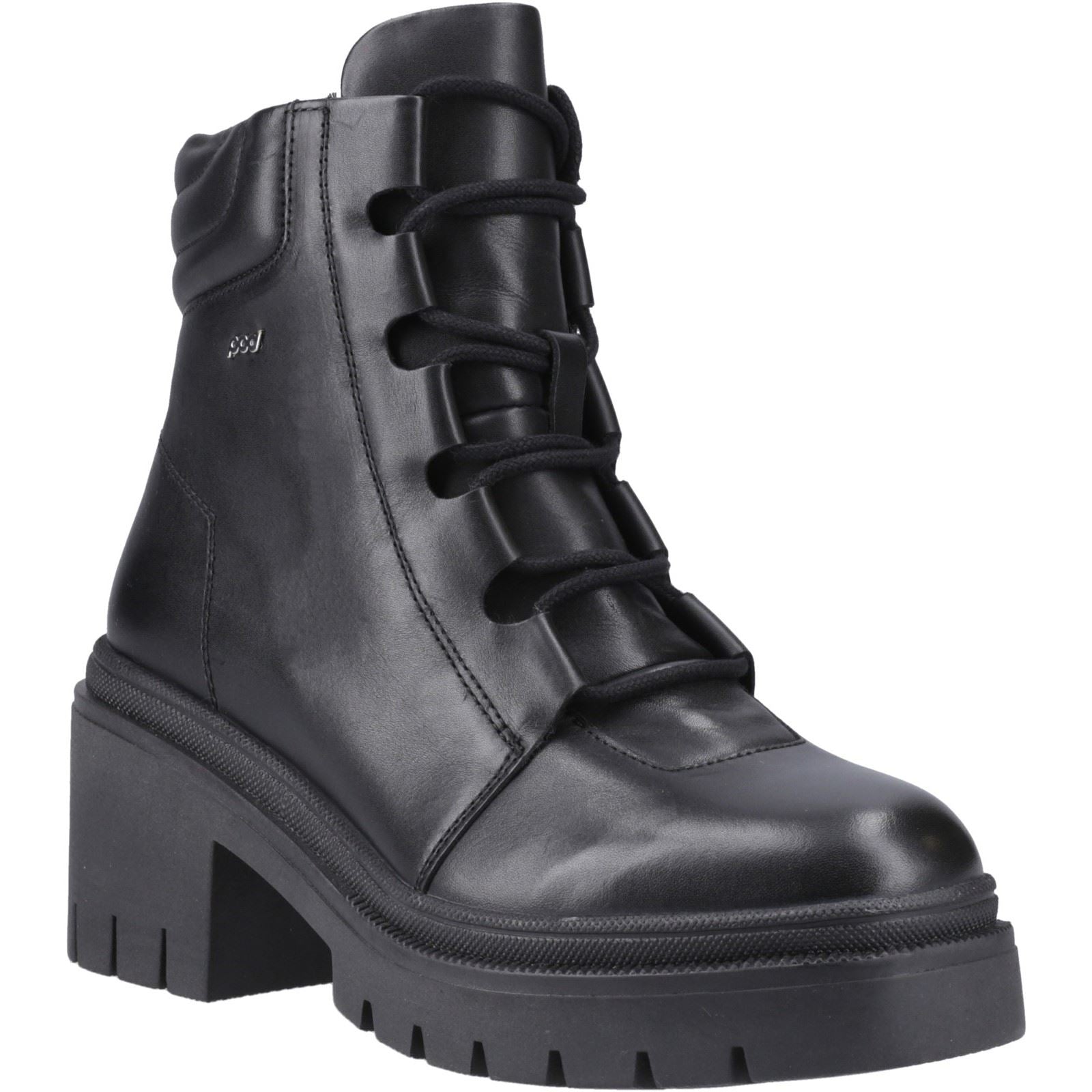 Pod Winona Leder Damen Schwarze Stiefel