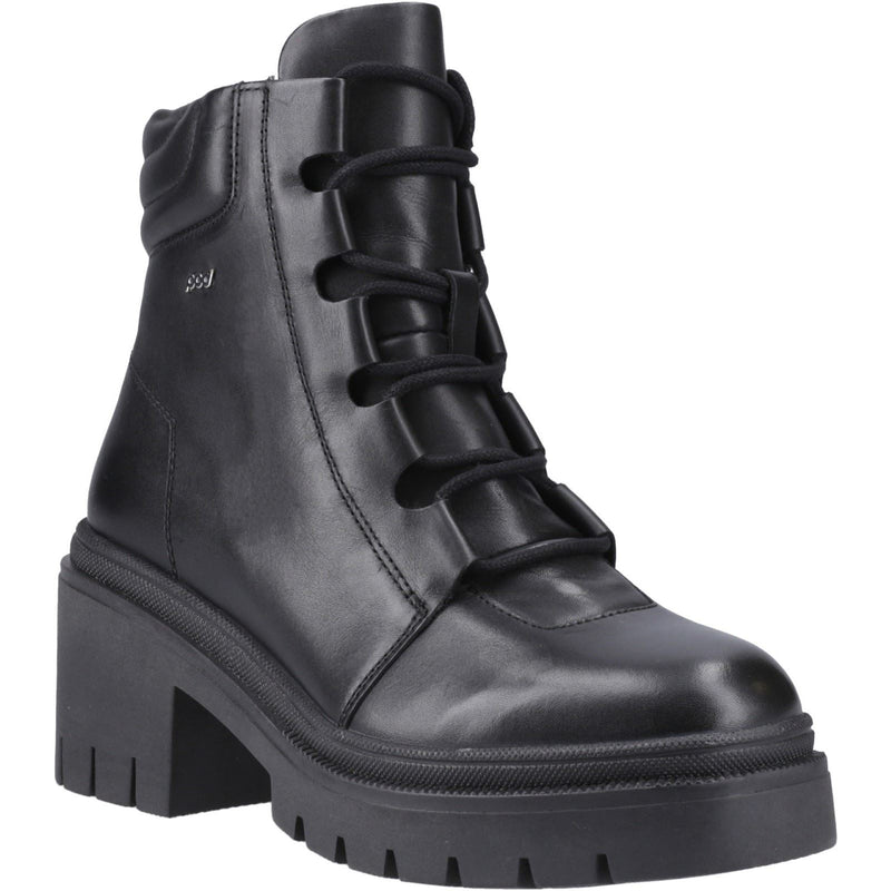 Pod Winona Leder Damen Schwarze Stiefel