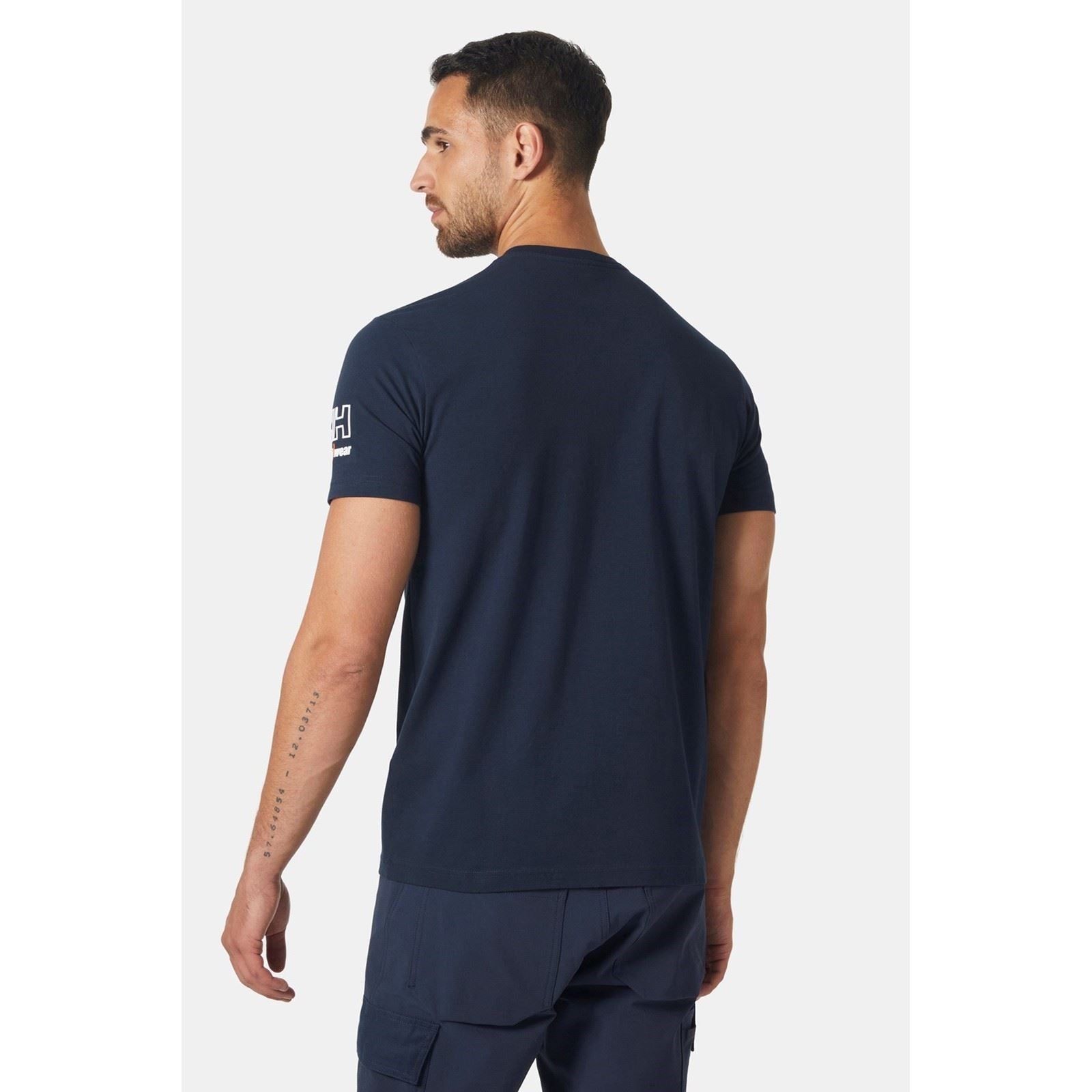 Helly Hansen Workwear Kensington Baumwoll Herrenblaue T-Shirts Mit Kurzen Ärmeln