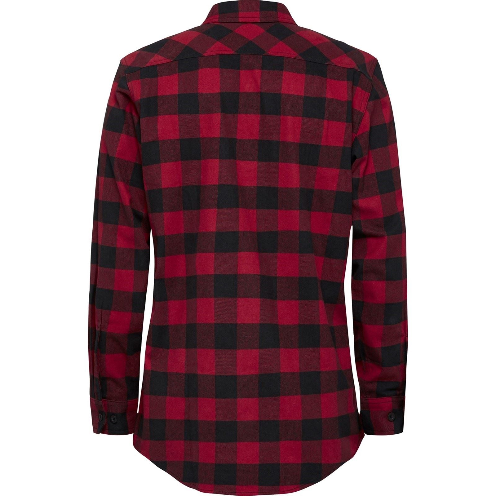 Hard Yakka Long Sleeve Check Flannel Baumwolle Herren Rotes Freizeithemd
