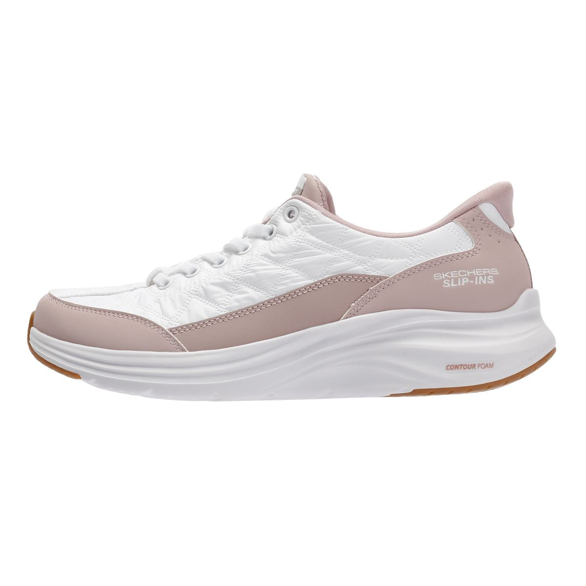 Skechers Slip-Ins Contour Foam Cozy Fit Damen Weiße Sneakers