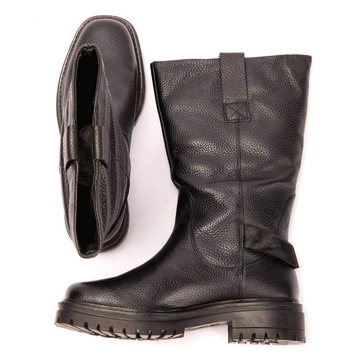 Osprey London The Gabarron Leder Damen Schwarze Stiefel