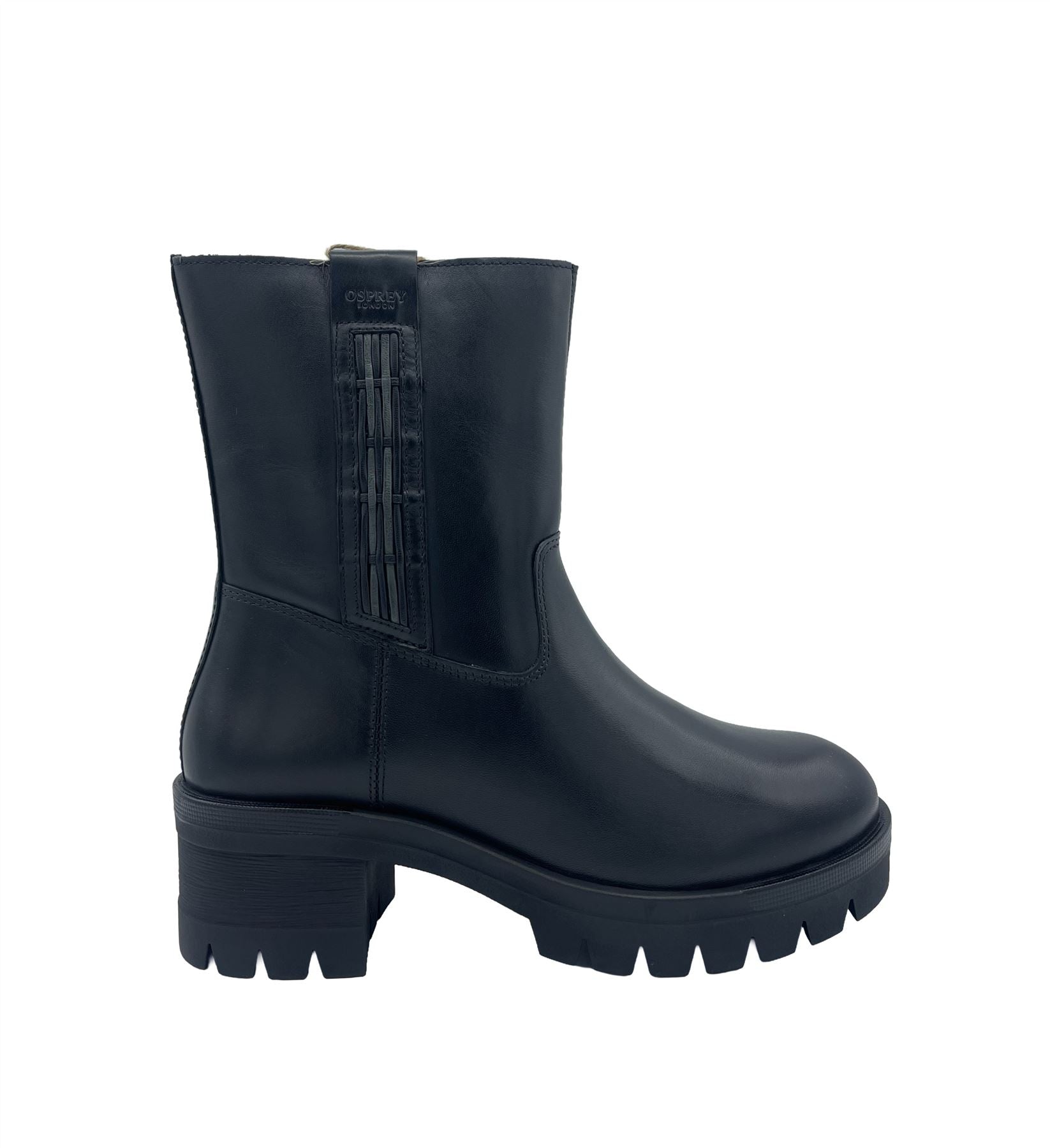 Osprey London The Indiana Leder Damen Schwarze Stiefel