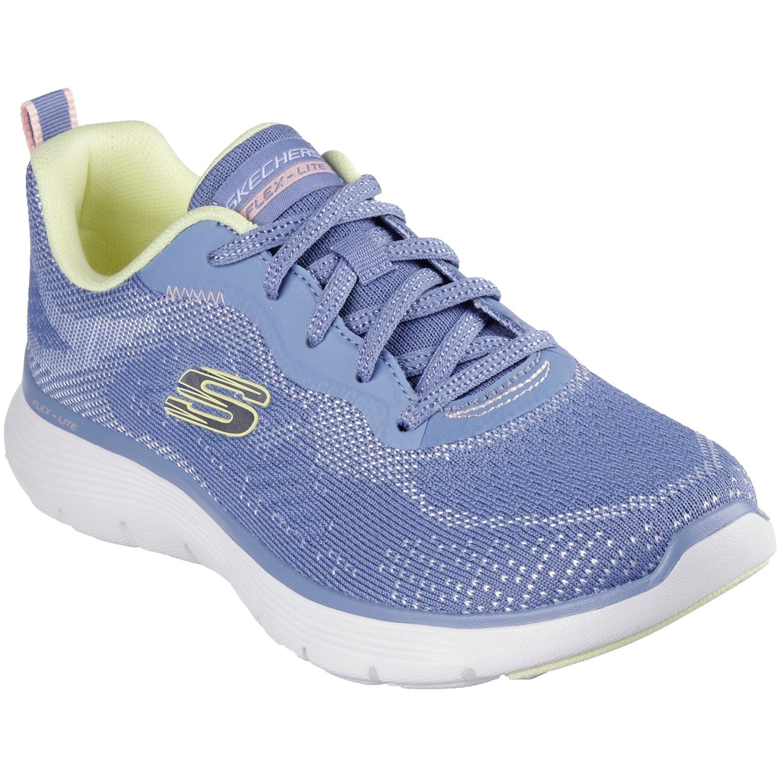 Skechers Flex Appeal 5.0 Cruising Thru Damen Textil Sneaker In Blau/Limette