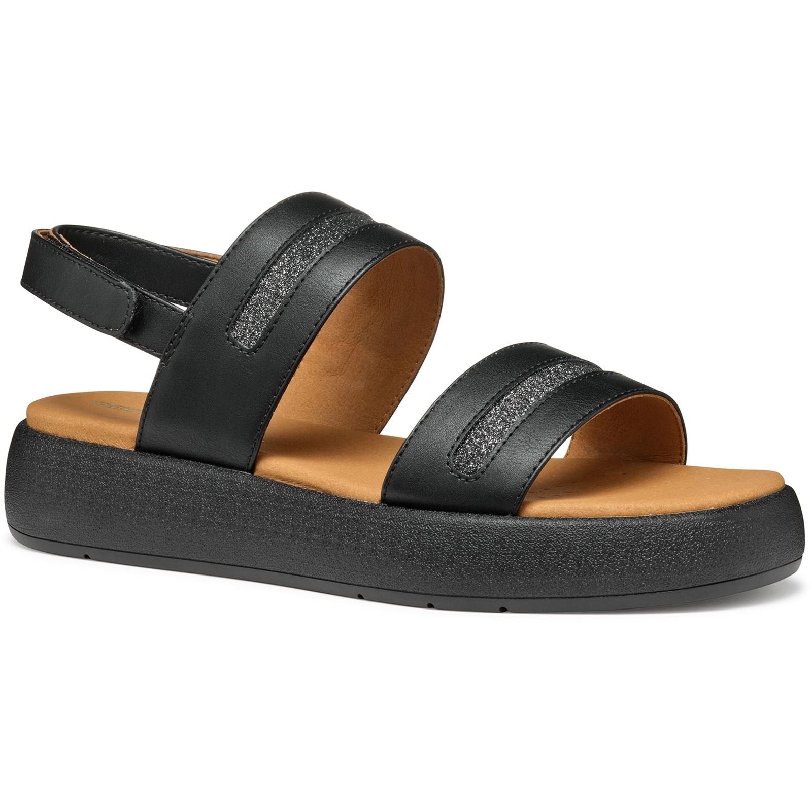 Geox D CAMALEI Damen Schwarze Farbe Sandalen