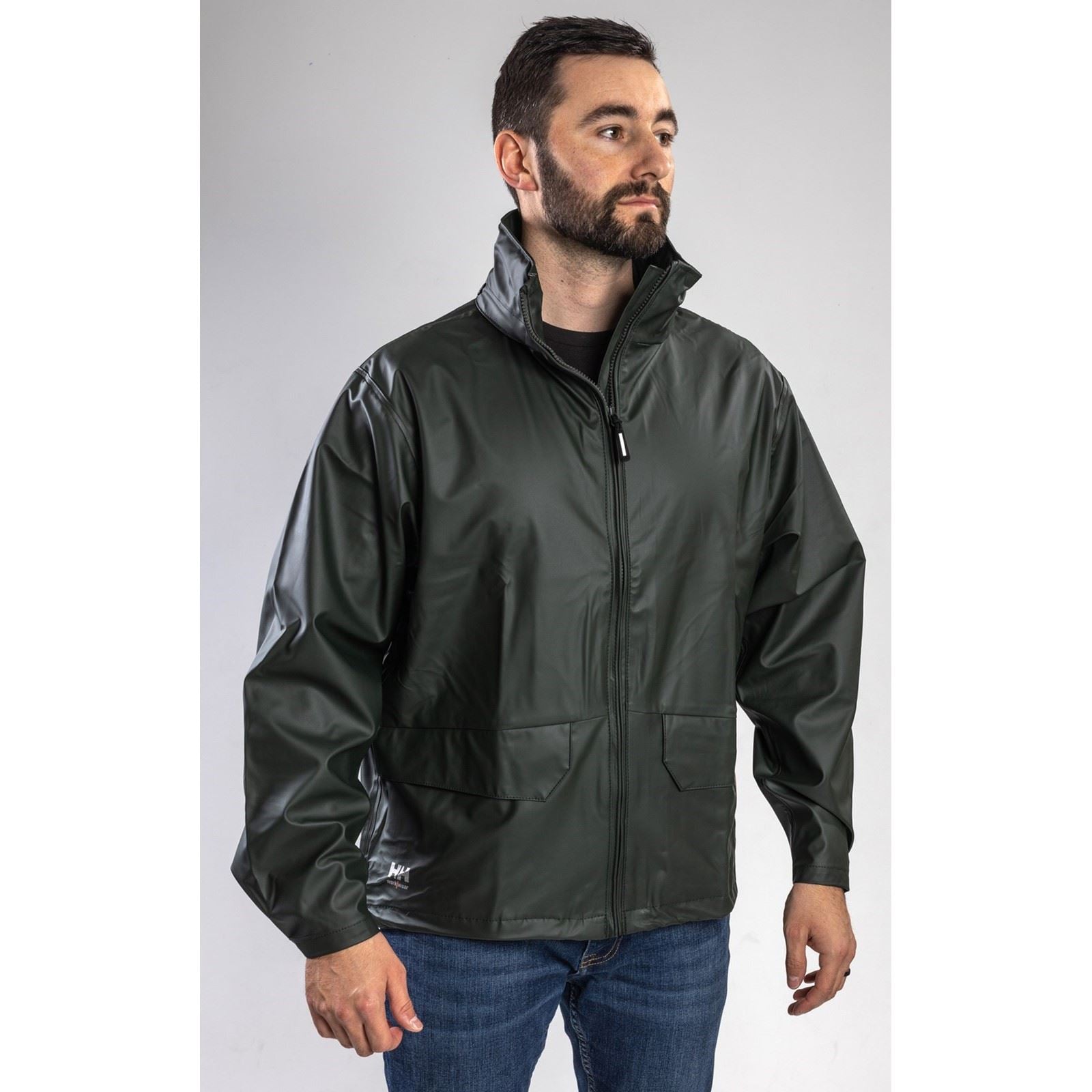 Helly Hansen Workwear Voss Unisex Erwachsene Grüne Regenjacke
