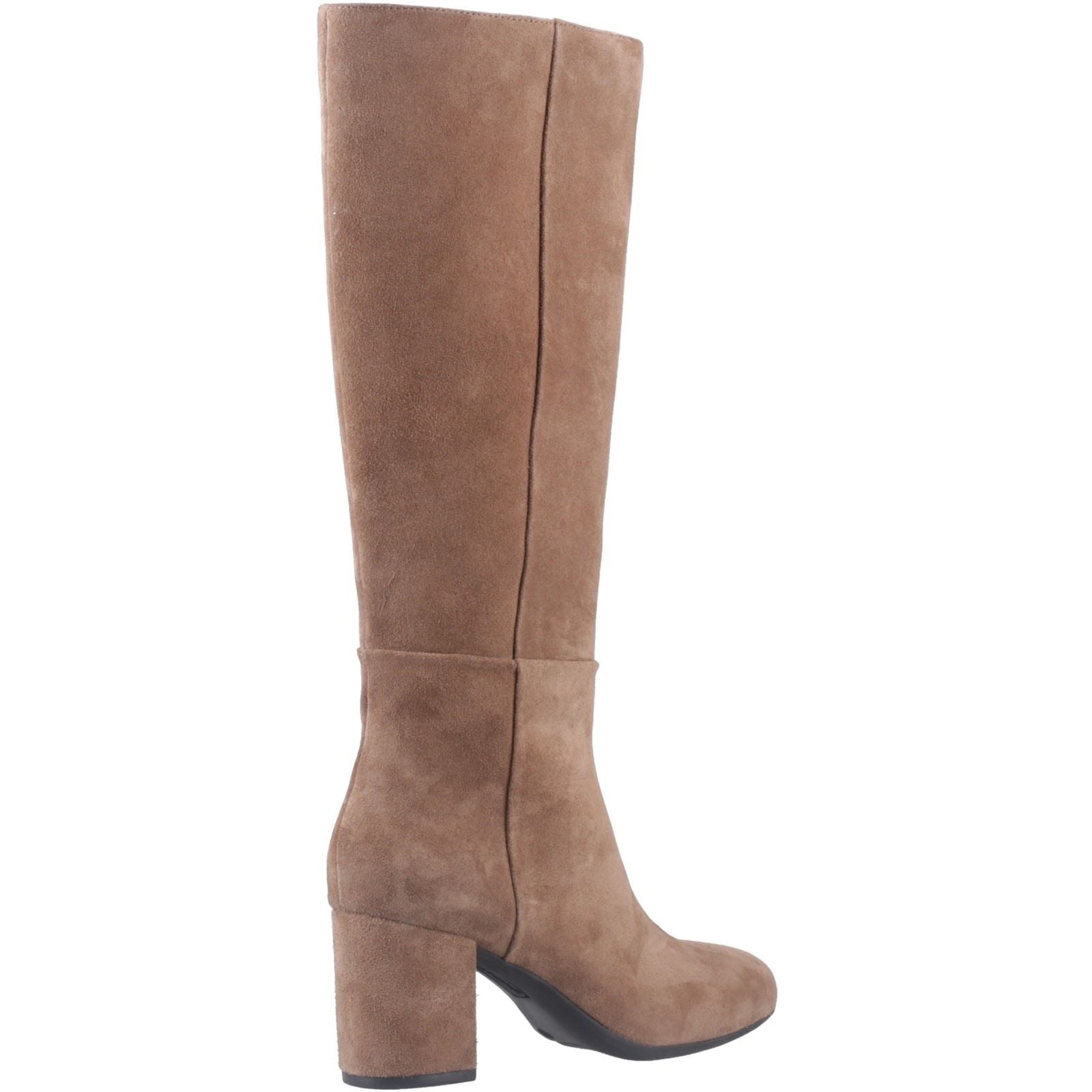 Hush Puppies Oprah Damen Wildlederstiefel in Mokkafarben mit hohem Absatz