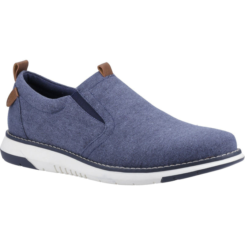 Hush Puppies Benny Herrenslipper Aus Canvas In Marineblau