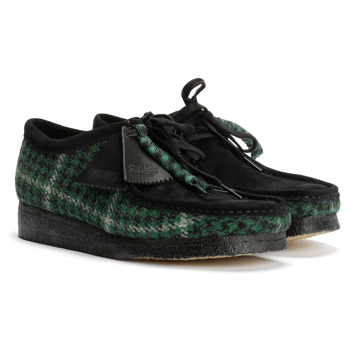 Clarks Originals Wallabee Herren Stoff Stiefel In Grün