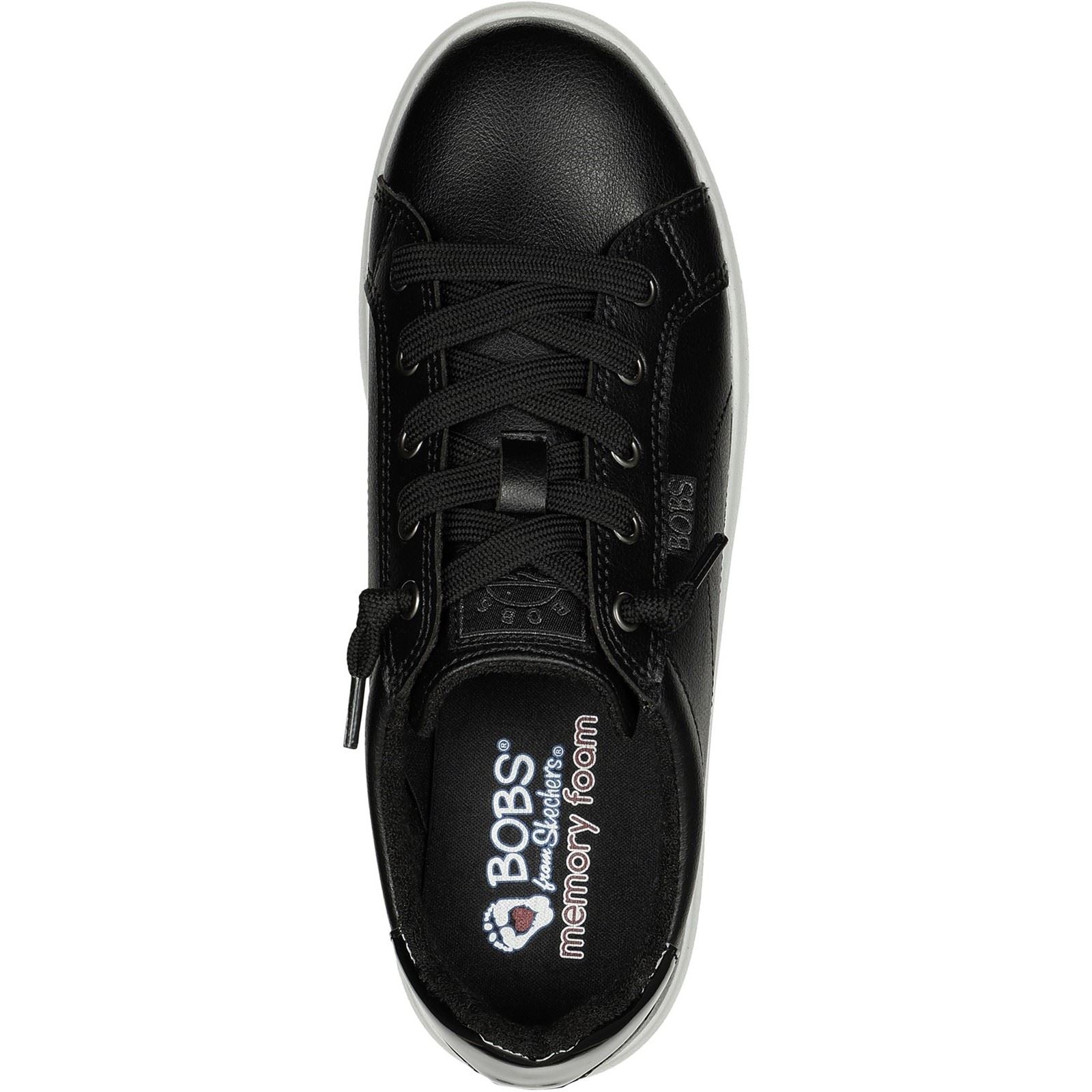 Skechers BOBS D'Vine Instant Delight Synthetische Damen-Sneaker In Schwarz.