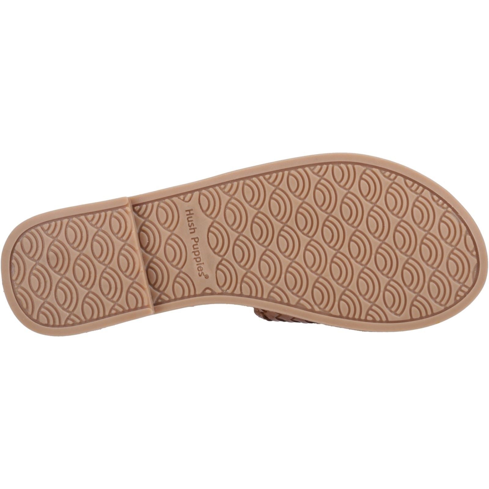 Hush Puppies Hetty Slide Leder Damen Tan Fit Sandalen
