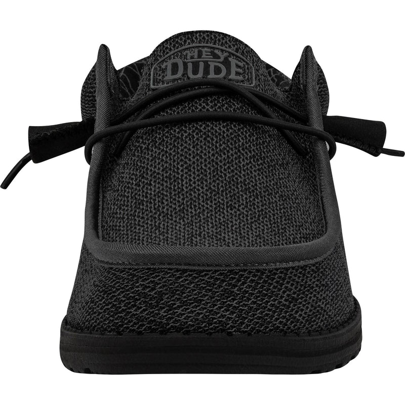 HEYDUDE Wally Sox Herren Bootsschuhe Aus Mikro-Wildleder In Total Schwarz