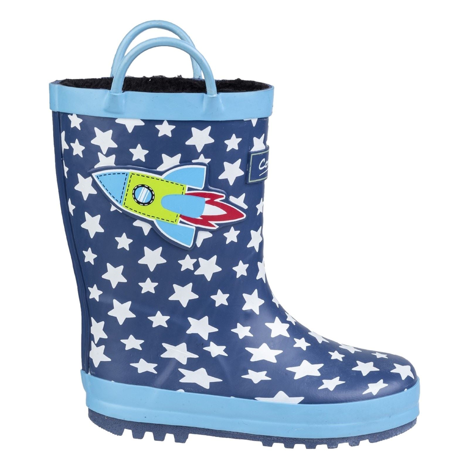 Cotswold Sprinkle Gummistiefel Dunkelblau & Weiß