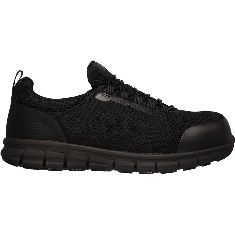 Skechers Workwear Synergy Omat Herren Schwarze Sicherheitssneaker