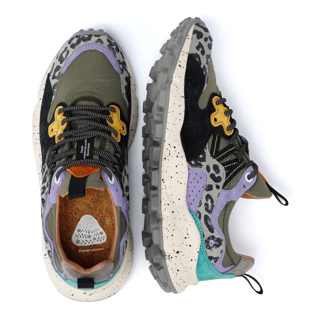 Flower Mountain Yamano 3 Wildleder Military/ Hellgrün/ Gelb Sneakers