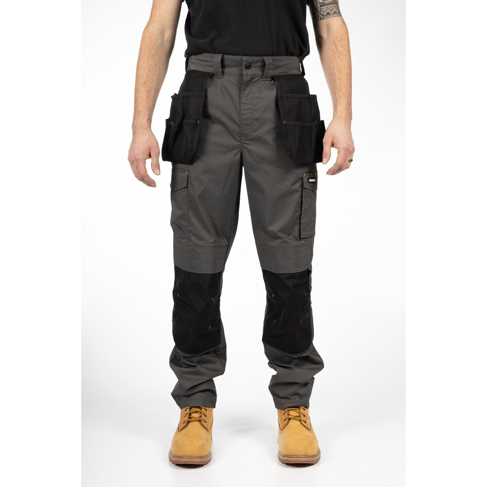 Caterpillar Nexus Holster Stretch Pocket Baumwoll Herren Graue Outdoor Hosen
