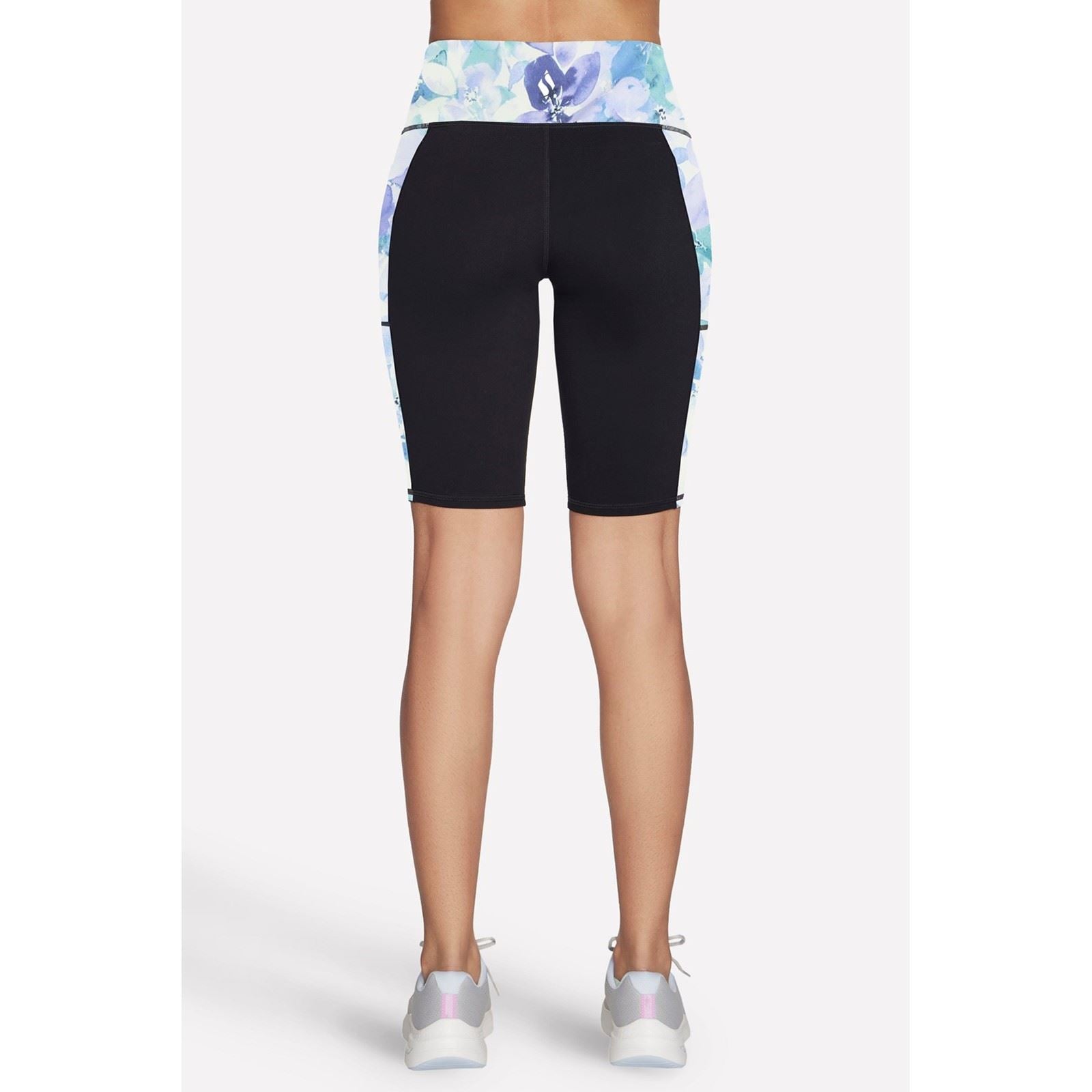 Skechers Performance GoWalk Seascape Floral 10" Bike Short Nylon Damen Lila Sport Shorts