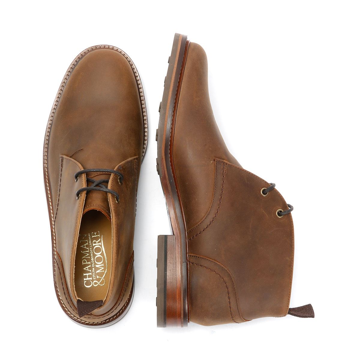 Chapman & Moore Country Chukka Leder Herren Braune Stiefel