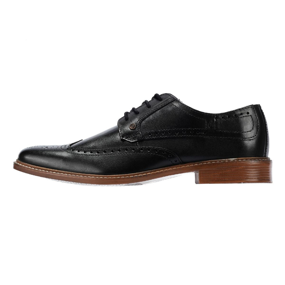 Lambretta Harvey Brogue Herren Schwarze Lederschuhe Zum Schnüren