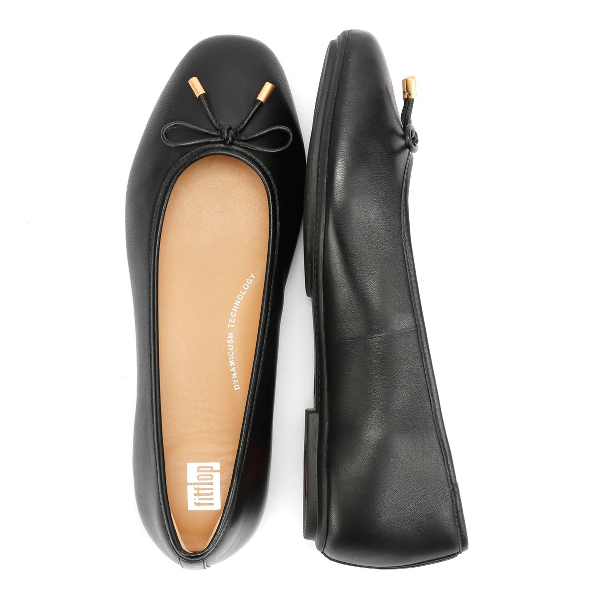 FitFlop Delicato Damen Ballerinas Aus Schwarzem Leder