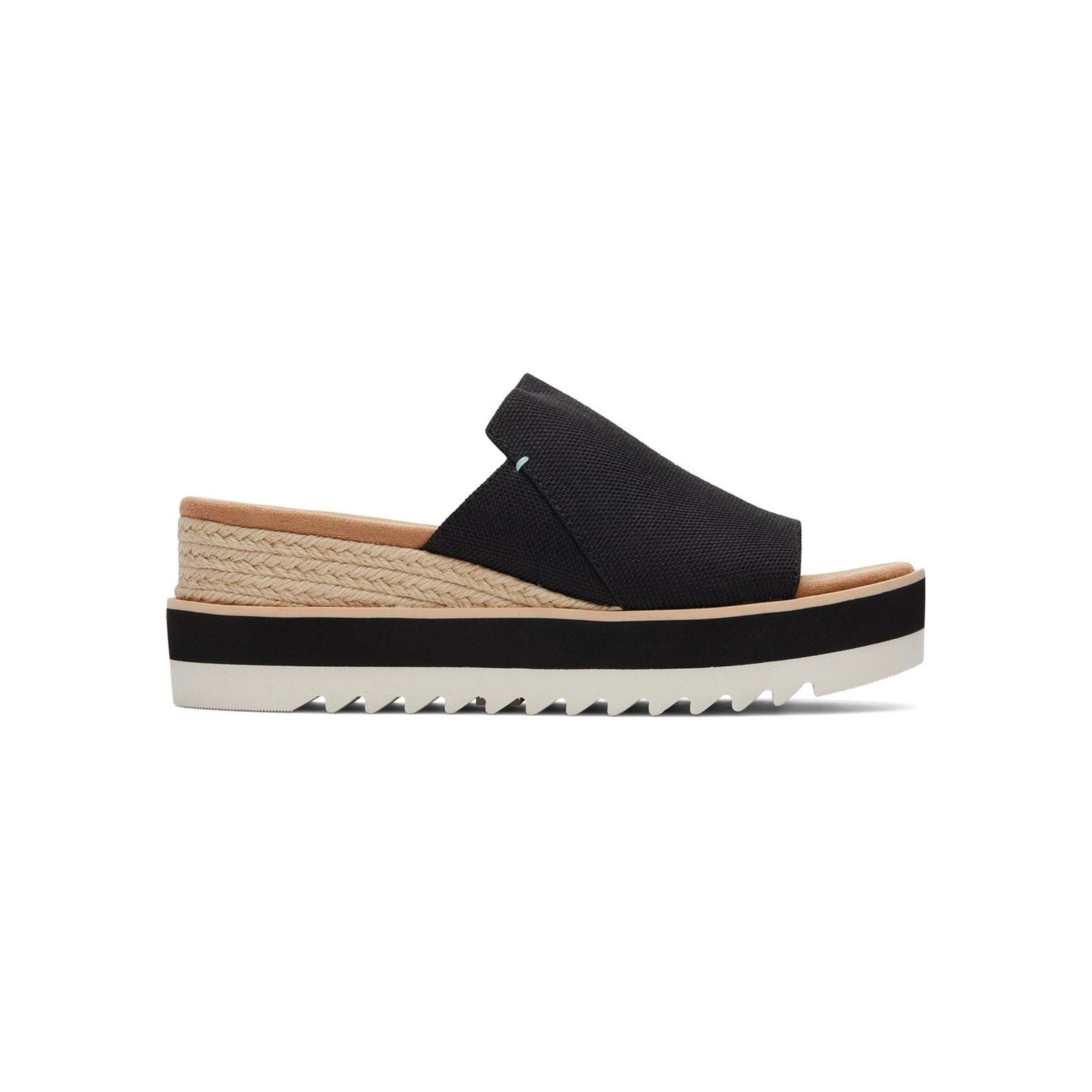 TOMS Diana Mule Synthetik Damen Schwarze Keilabsätze
