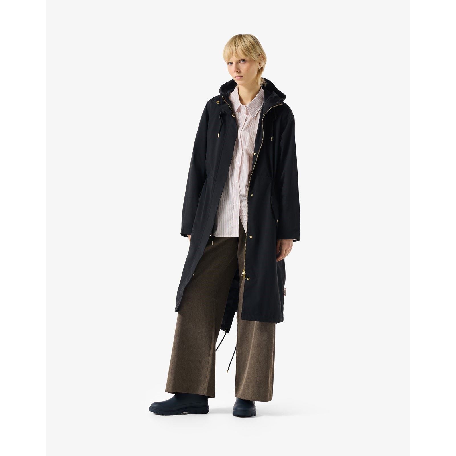Hunter Original Parka Damen Schwarze Regenparkas