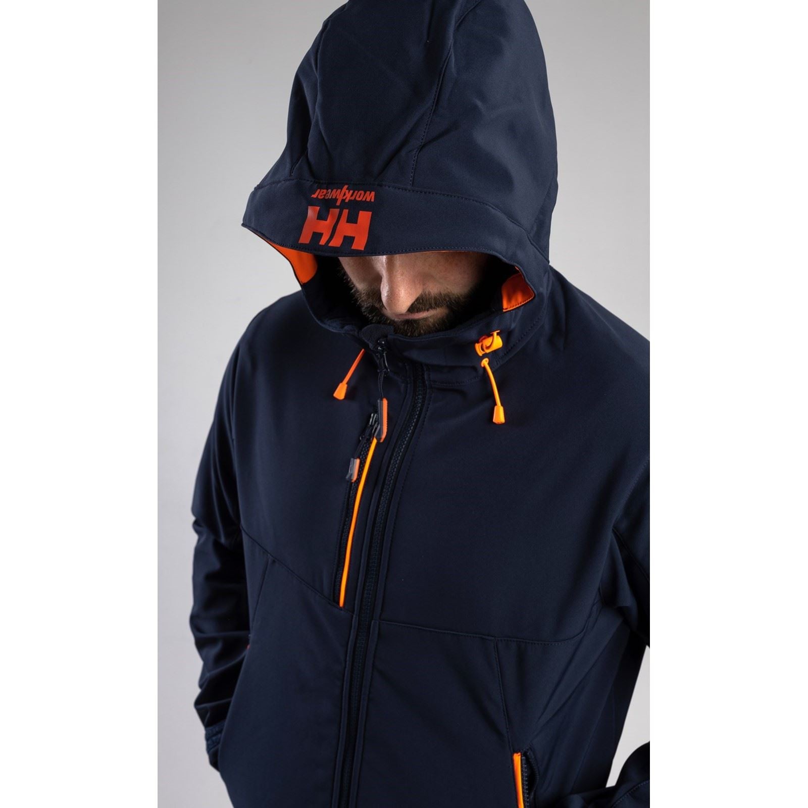 Helly Hansen Workwear Chelsea Evolution Softs Polyester Unisex Erwachsenen Blauer Kapuzenpullover