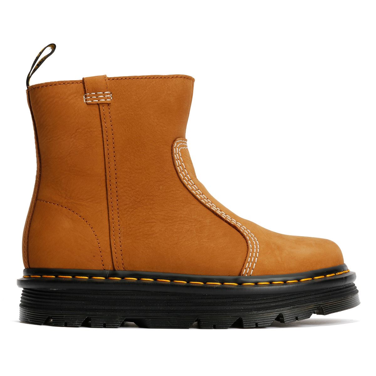Dr. Martens Zebzag Rigger Nubuck Damen Braune Stiefel