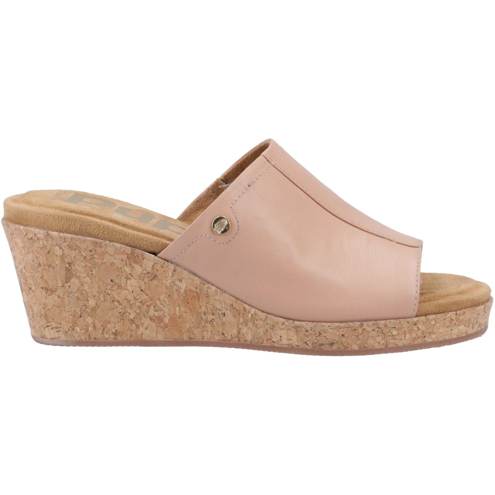 Hush Puppies Willow Leder Damen Cafe Creme Keilabsätze