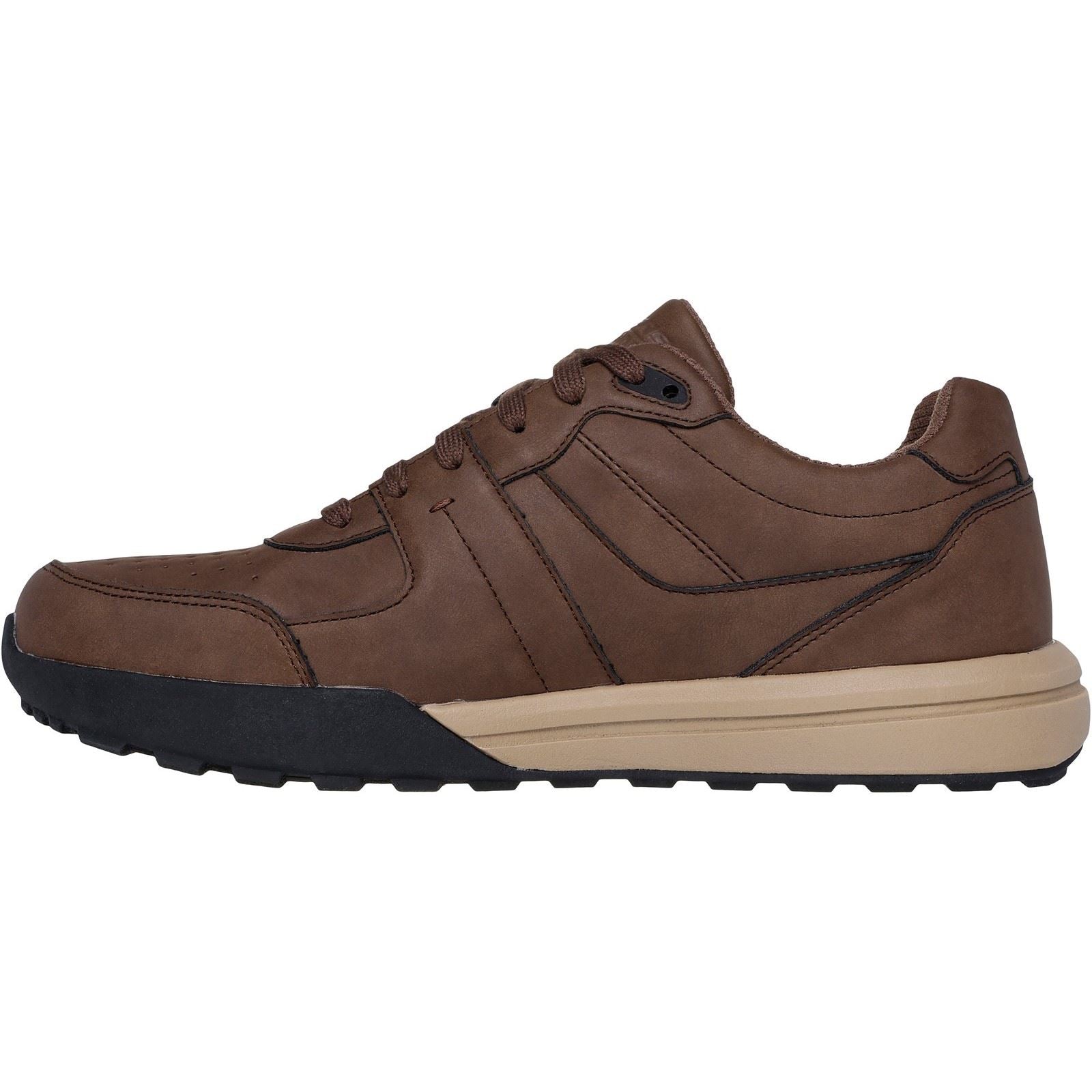 Skechers Netson Gander Synthetik Herren Braun Schnürschuhe