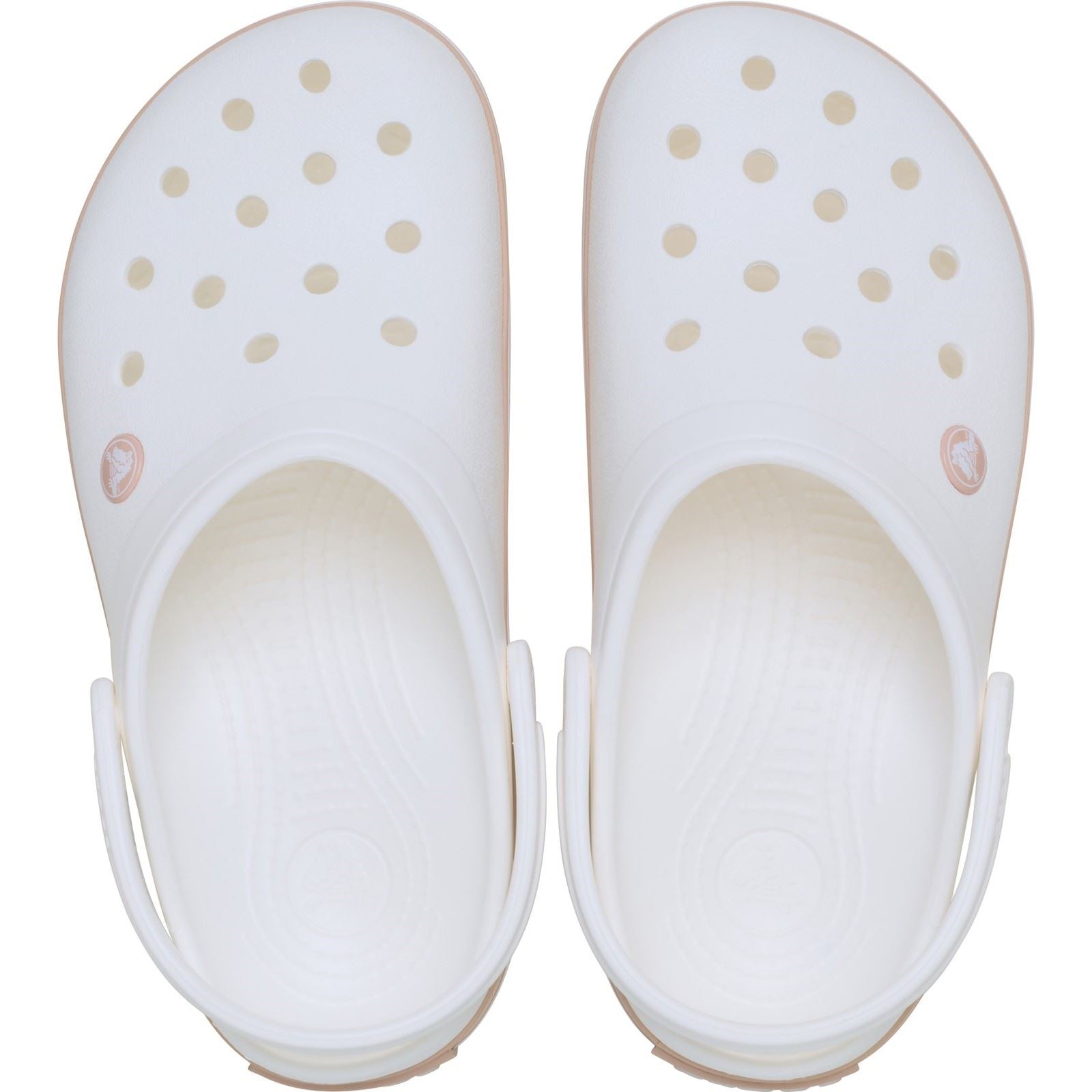 Crocs Crocband Thermoplastische Weiße/Pinke Karamell Clogs