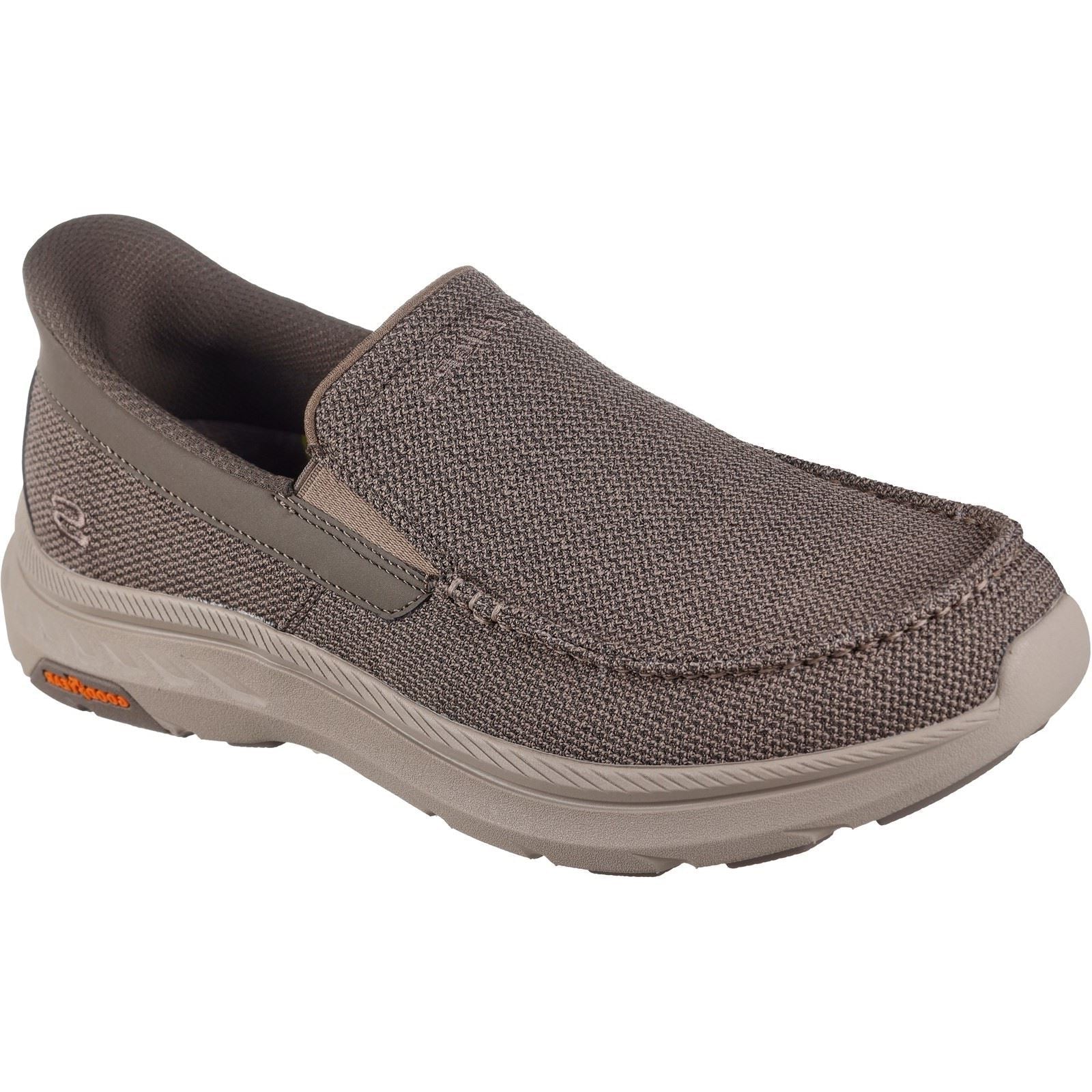 Skechers Pollard Wilfred Herren Slipper In Taupe Aus Textil