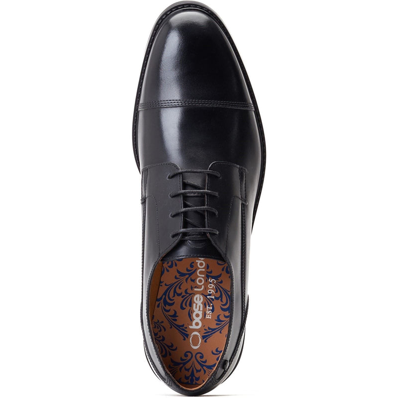 Base London Magnus Leder Herrenschuhe In Schwarz Oxford Stil