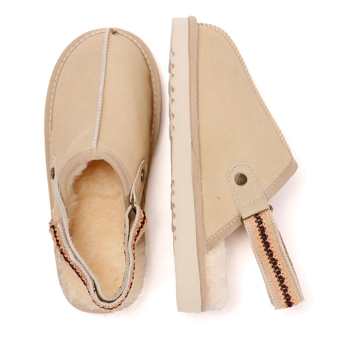 Osprey London The Constellation Wildleder Damen Beigen Hausschuhe