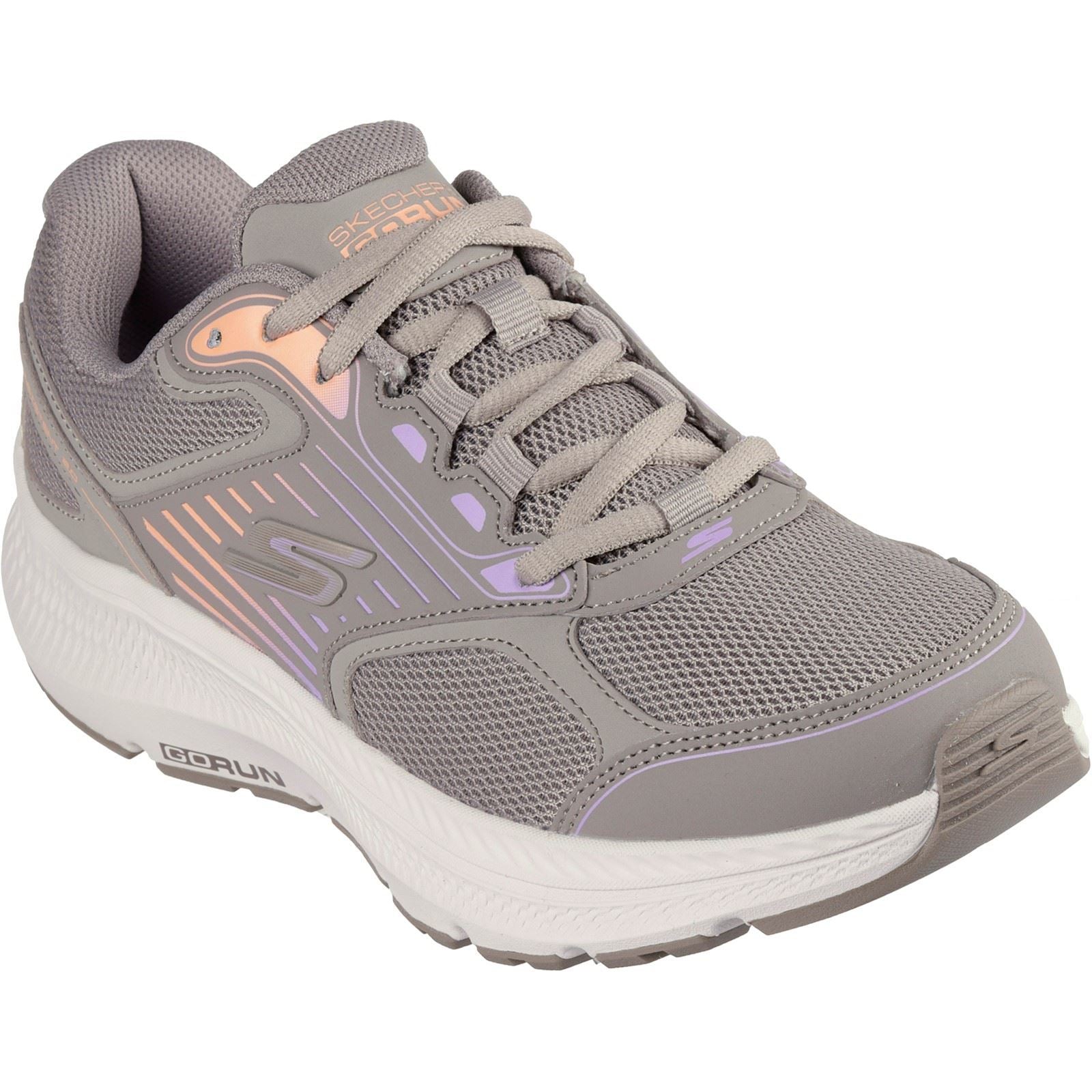 Skechers GO RUN Consistent 2.0 Advantage Leder Damen Sneaker In Taupe/Multi